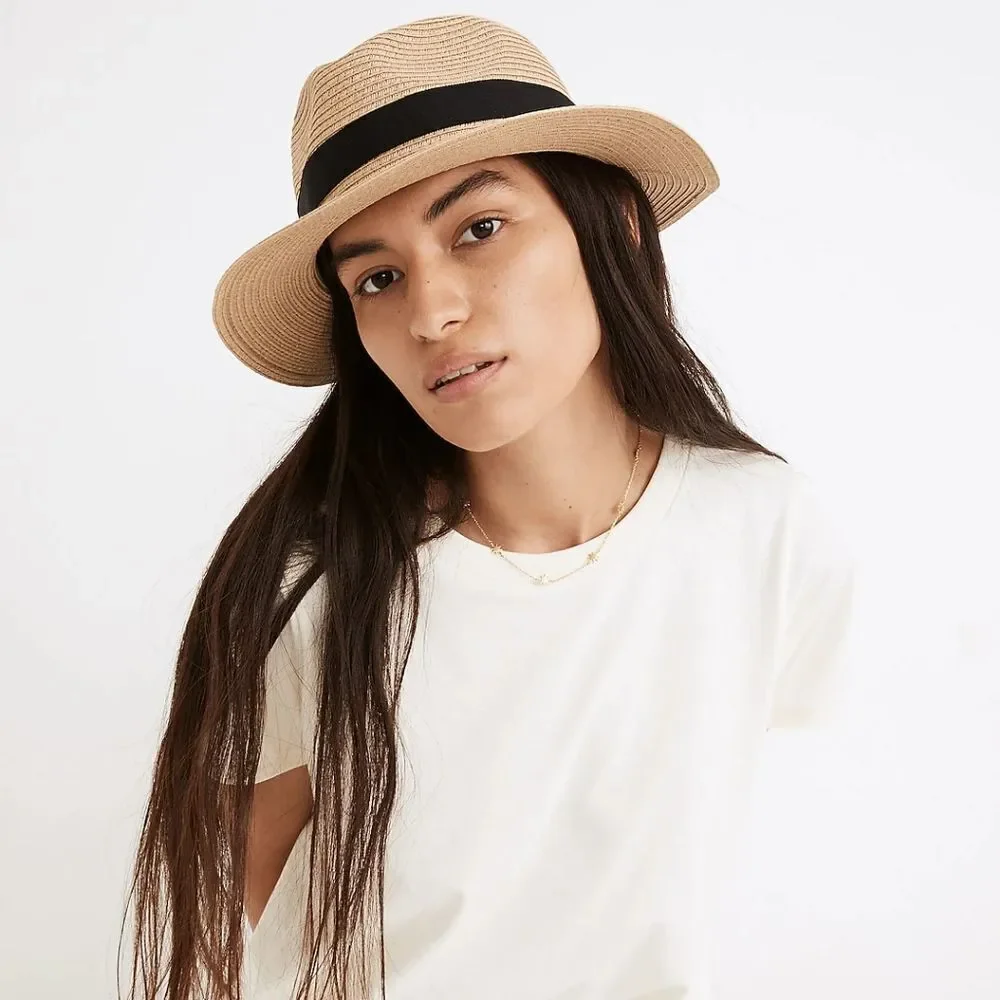 Madewell Packable Braided Straw Hat Size M/L